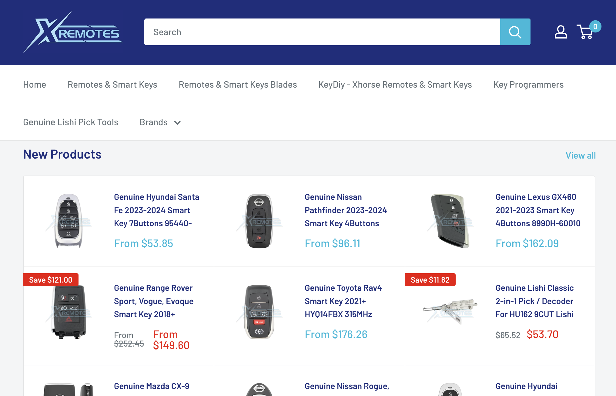 عرض تصفح المنتجات في xremotes