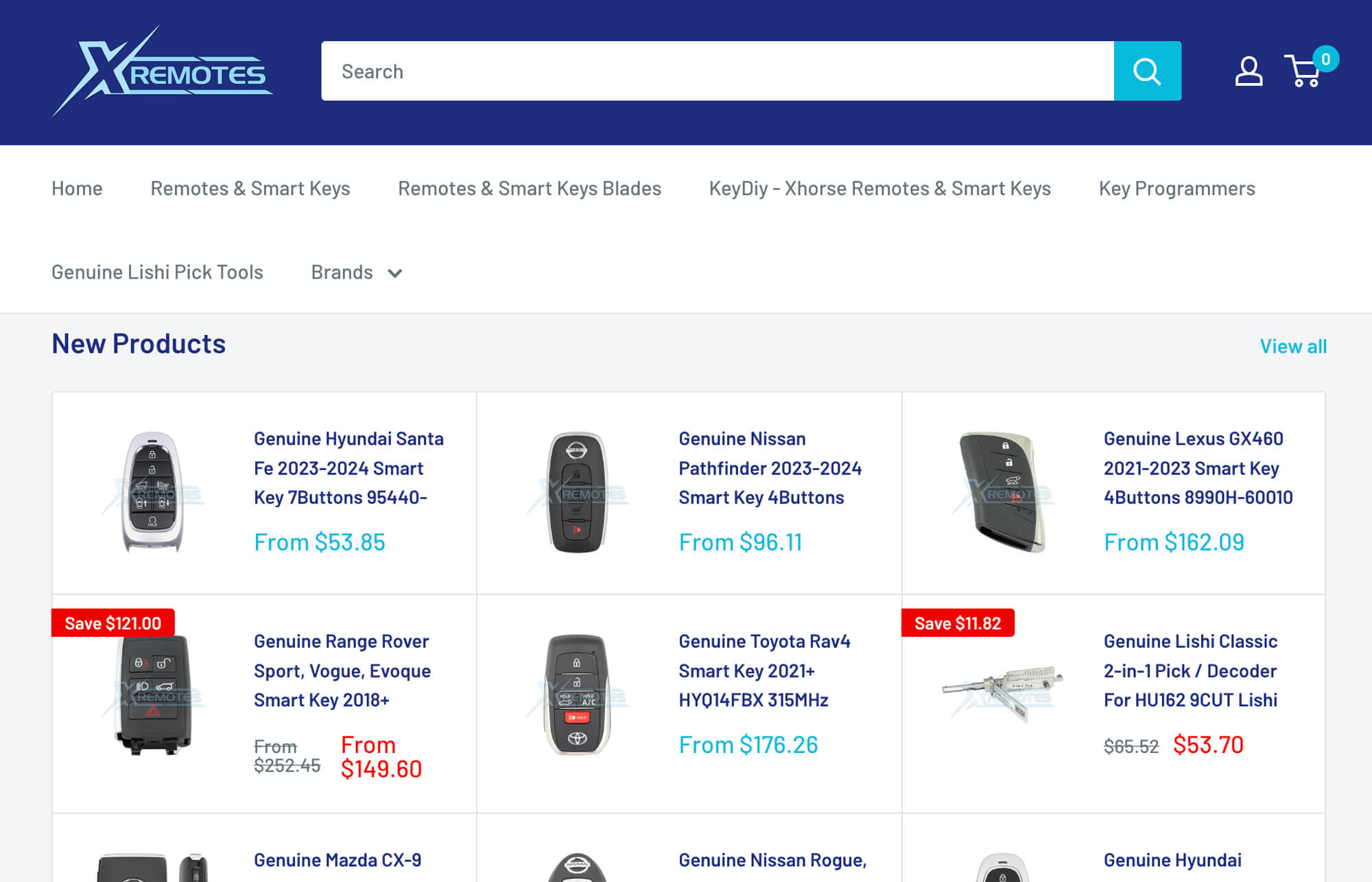 عرض تصفح المنتجات في xremotes